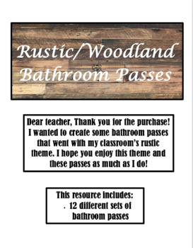 Preview of Rustic - Bathroom Passes
