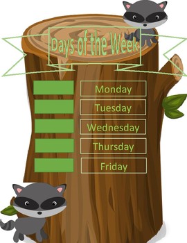 Woodland Calendar Set by Pre k is Life TPT