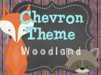 Preview of Woodland Chevron Literacy and More