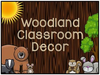 Preview of Woodland Classroom Decor