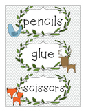 Woodland Classroom Labels