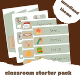 Woodland Classroom Pack: Schedule Cards, Labels, Alphabet 