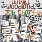 Woodland Forest Animal Job Chart EDITABLE & CUSTOMIZABLE