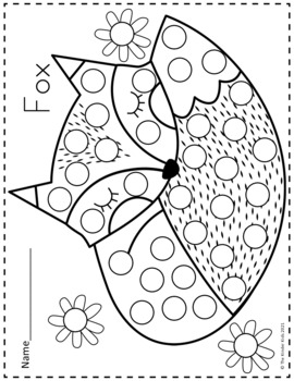 Preview of Woodland Forest Animals Dot Markers Coloring Pages