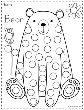 ANIMALS DOT MARKERS Book for Kids Ages 4 - 8: With Animals Coloring Pages  BONUS by Leolele Press