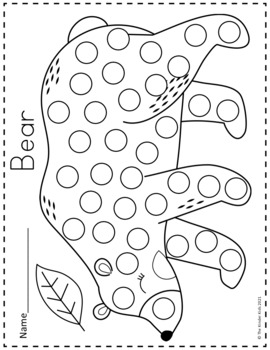 Animal Dot Marker Coloring Pages