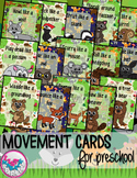 Woodland Forest Animals Movement Cards for Brain Break Tra