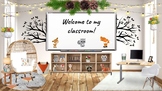 Woodland Forest Themed Bitmoji Classrooms AND Canvas Template