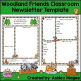 Woodland Friends Editable Classroom Newsletter Template