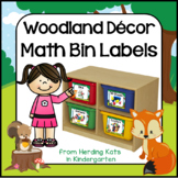 Woodland Math Manipulative Labels for Bins