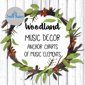 Preview of Woodland / Forest Music Decor- Anchor Charts