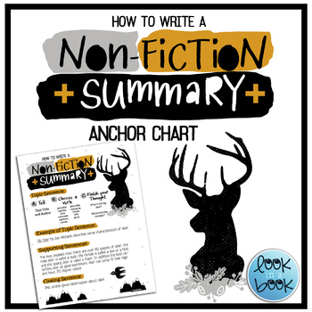 Preview of Woodland Non Fiction Summary Anchor Chart