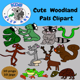 Woodland Pals Clipart with Forest Animals for Personal and
