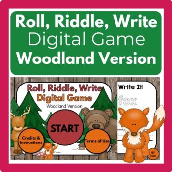 Preview of Woodland Roll, Riddle and Write