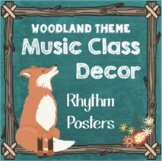 Woodland Theme Music Class Decor - Rhythm Posters
