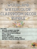 Woodland Watercolor Classroom Decor BUNDLE