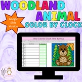 Woodland animals Color By Clock Math Telling Time Practice