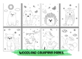 Woodland animals coloring pages