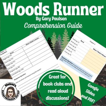 Preview of Woods Runner Comprehension Questions and Vocabulary Guide (Google and PDF)