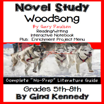 Preview of Woodsong Novel Study & Project Menu; Plus Digital Option