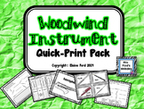 Woodwind Instrument Quick Print Pack