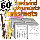 60 Woodwind Instruments Worksheets | Tests Quizzes Homewor