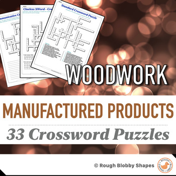 Preview of Woodwork - Manufactured Lumber Products - Crossword Puzzles