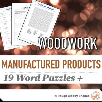 Preview of Woodwork - Manufactured Lumber Products - Word Puzzles & Literacy