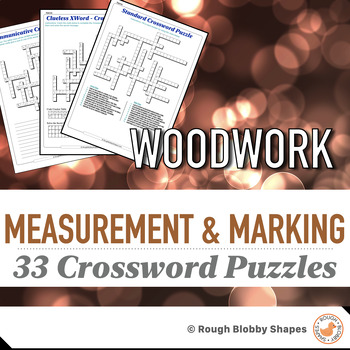 Preview of Woodwork - Measurement and Marking - Crossword Puzzles