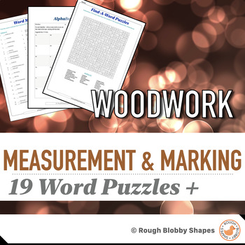 Preview of Woodwork - Measurement and Marking - Word Puzzles & Literacy