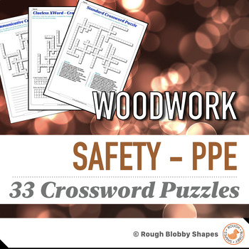 Preview of Woodwork - Safety PPE Personal Protective Equipment - Crossword Puzzles