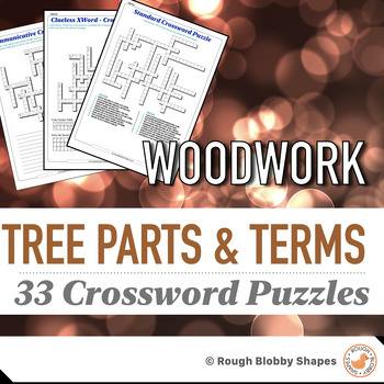 Preview of Woodwork - Tree Parts and Terms - Crossword Puzzles