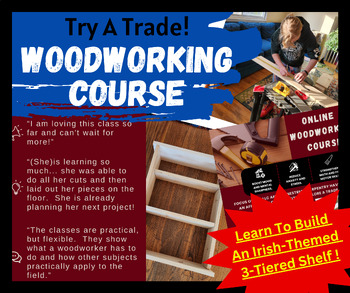 Preview of Woodworking Course: Build A 3-Tiered Shelf For Homeschool Learning, Homeschool