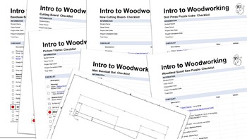 Preview of Woodworking Scrap Wood Project Checklists (7 Projects)