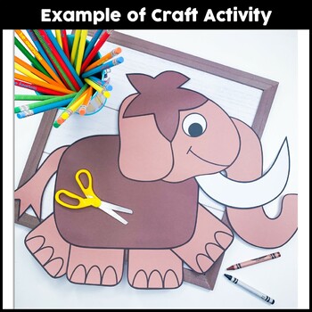 Woolly Mammoth Craft by Crafty Bee Creations | Teachers Pay Teachers