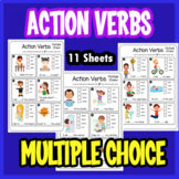 Woorksheet Action Verbs ESL Printable Multiple Choice