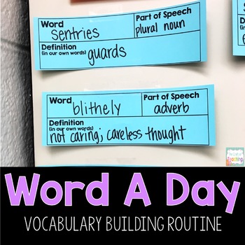 Preview of Vocabulary Activities | Vocabulary Building Activity | Vocabulary Daily Routine