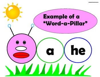 Preview of Word A Pillar (Sight Word Caterpillar)