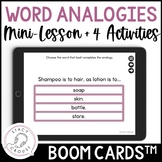 Word Analogies BOOM CARDS™ Relational Vocabulary No Print 