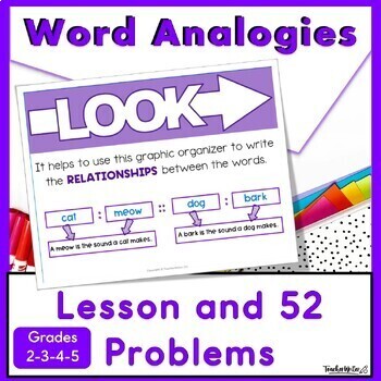 Preview of Word Analogies with Graphic Organizer for Critical Thinking