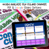 Word Analysis File Folder Center BUNDLE (Google Classroom & PDF)
