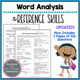 Reading SOL 4.4b,c Word Analysis and Reference Skills Practice