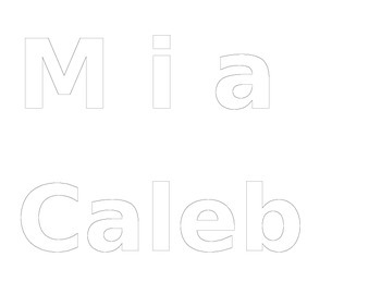 Preview of Word Art Student Names Template