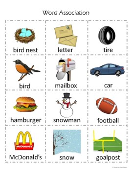 Word Association: Matching Activities and Worksheets by SPECTRUM WorkSheets