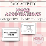 Word Associations, Basic Concepts, Categories, Speech Ther