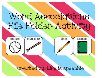 Preview of Word Associations: File Folder Activity