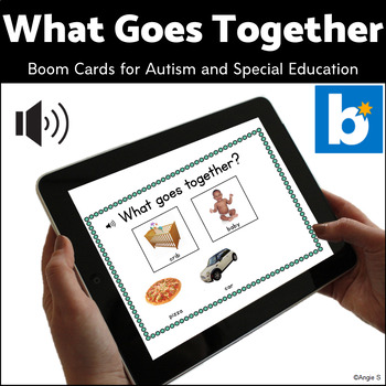 Preview of Word Associations Speech Therapy BOOM™ Cards What Goes Together Autism