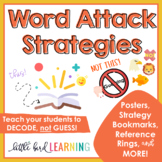 Word Attack Strategies Posters and Bookmarks FREEBIE | Dec