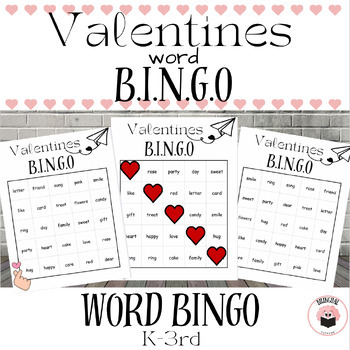 Word B.I.N.G.O Game | Valentine's | CVC words, Consonant Blends ...