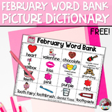 Word Bank Picture Dictionary | February | FREE